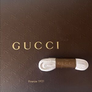 Authentic GUCCI Large Mens Shoe Box plus sneaker laces - NIB